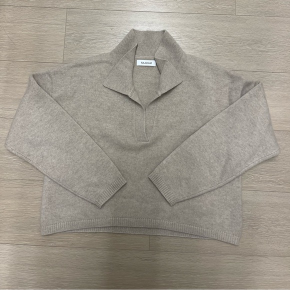 NAADAM Polo crop cashmere sweater - Picture 1 of 4